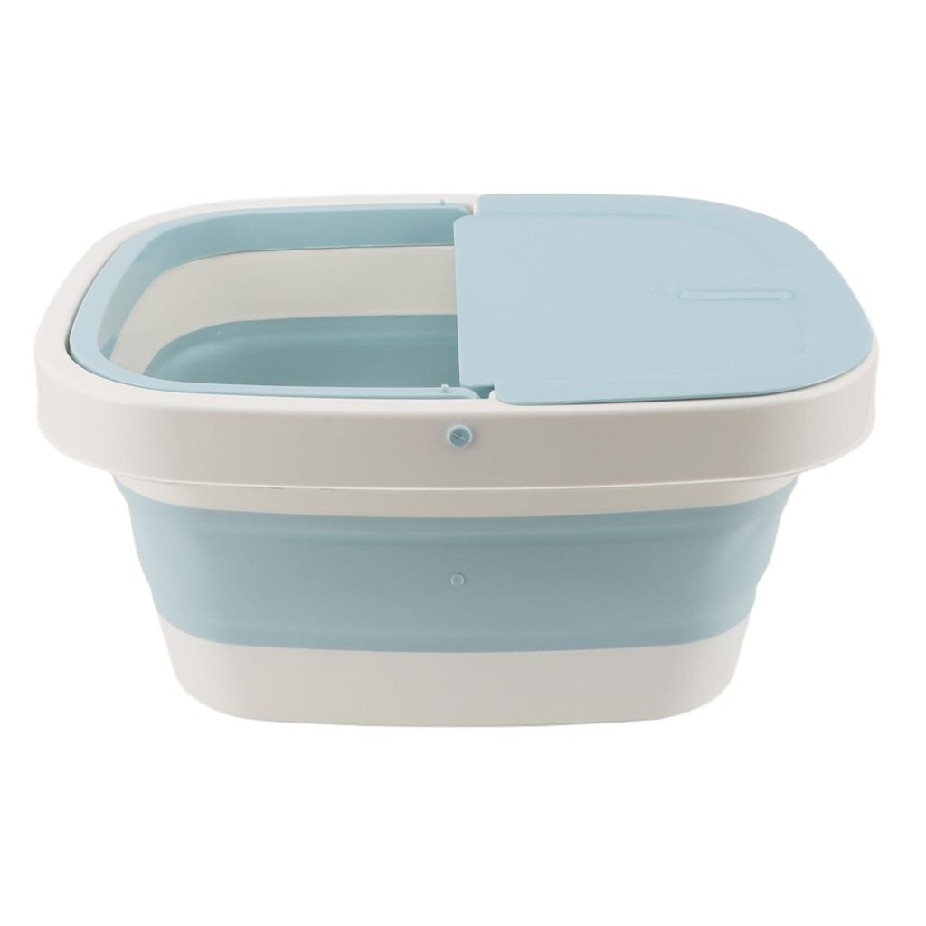 Foot Bath Basin Collapsible Soak Tub with Handle Massage Points Wheel Thickened Large Capacity Foot Bucket for Foot Spa