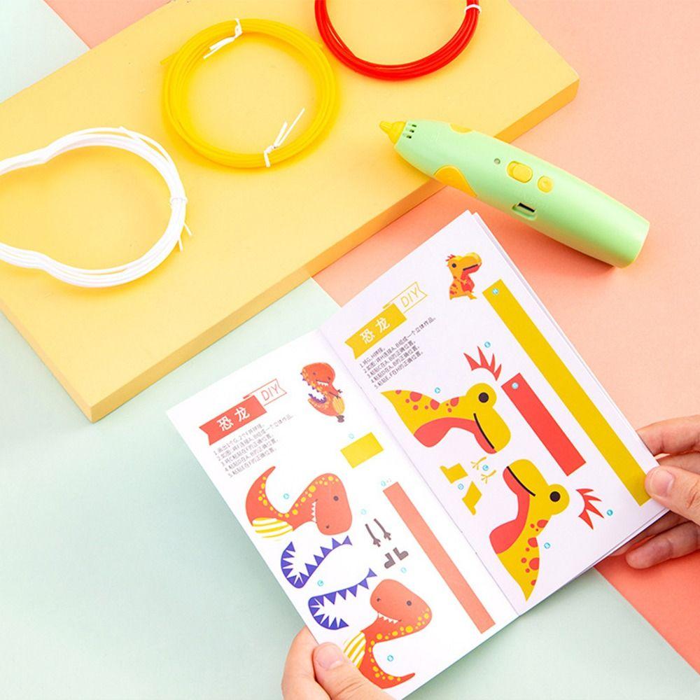 Med 6M 1,75mm PCL Filamenter 3D-utskriftspenn Lav Utskriftstemperatur Tegnepenn 3D-penner Barn