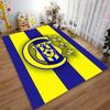 Yellow & Blue Striped C.D.C. Logo suitable as a non-slip mat for the living room or bedroom sofa