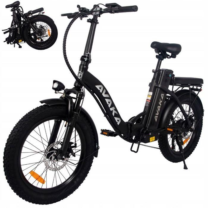 Opvouwbare elektrische fiets - AVAKA - BZ20 PLUS - 48V 18.2AH - 500W - 32km/u - Zwart