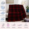 Scharlachrotes Karomuster Flanelldecke Warm Weich Halloween Weihnachten Sofa Warm Gemütlich Dekoratives Dekor Geschenk für Alle Jahreszeiten