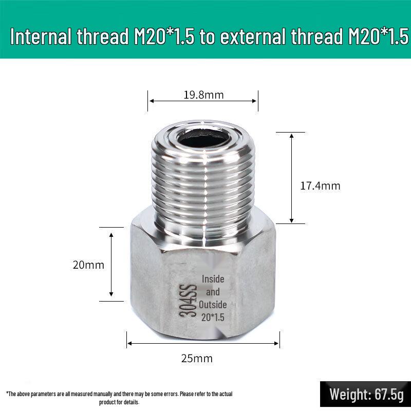 ELECALL 304 Stainless Steel Pressure Gauge Adapter (CN version)