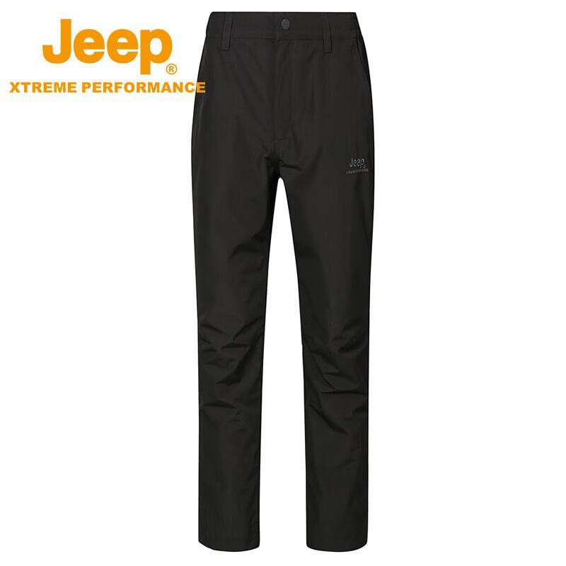 Jeep Men's Outdoor Windproof Waterproof Fleece-Lined Hiking Pants