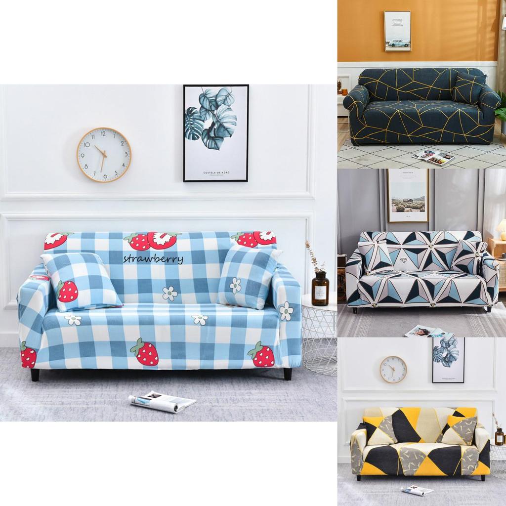 High-quality Wrinkle Resistant Sofa Cover Stretch Slipcover With Beautiful Floral Leaves Print