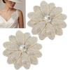 Clothing Embellishment Rhinestone Flower Patches Headband Accessories Fabrics  for Dress Decoration