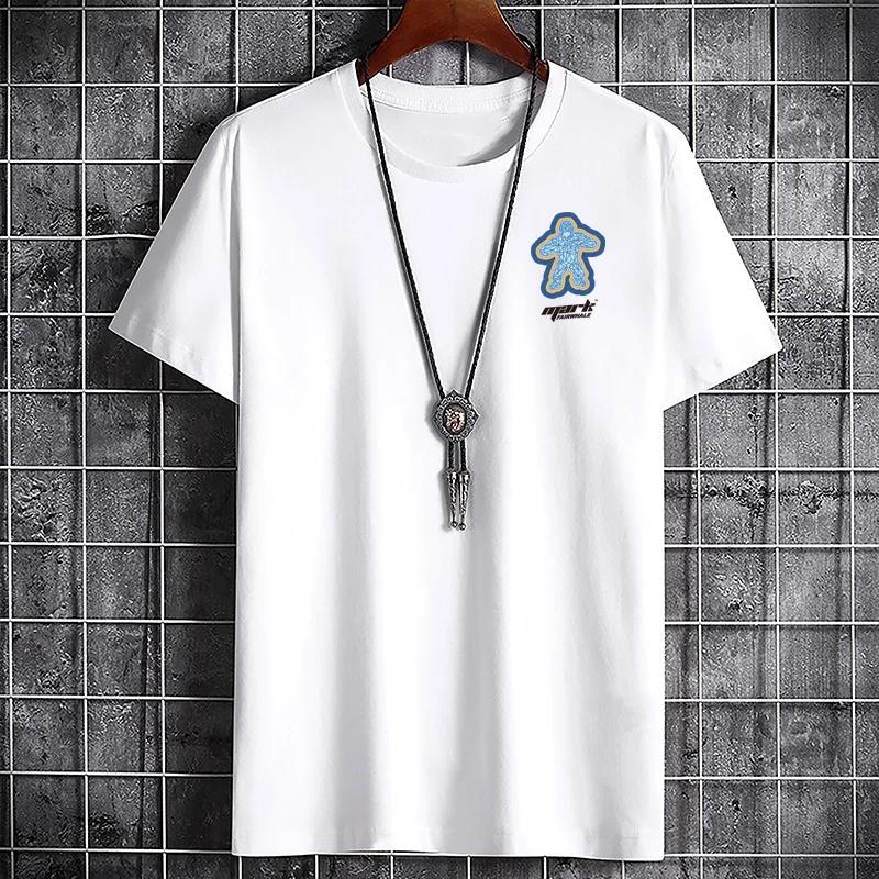 

Футболка для мужчин Футболки Графическая футболка Кроссфит Мода Харадзюку Принтованная футболка Большая Мужская футболка Высокое качество Одежда Y2k Машинная XXXXXL белый