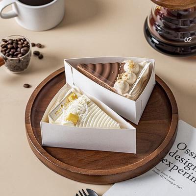 Transparent Triangular Cake Slice Packaging Boxes