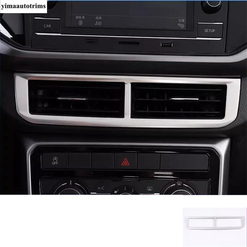 Central Control Middle Air AC Vent Outlet Frame Decoration Trim Cover Accessories For Volkswagen VW T-cross Tcross 2018 -