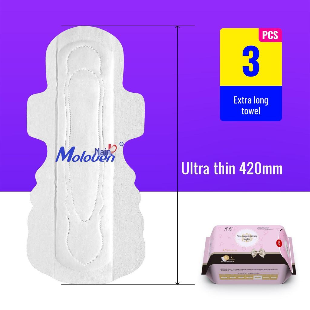 Extralange weiche Baumwoll-Menstruationsbinden für die Nacht mit reiner Baumwolle und Beifuß-Eibe