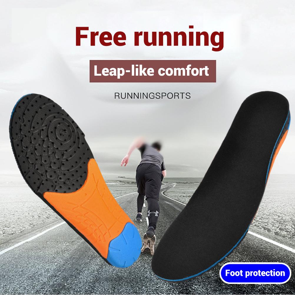 1 Pair Shock Absorbing Running Insole Breathable EVA Sweat Absorbent Insoles Arch Support Insert Sports Insole