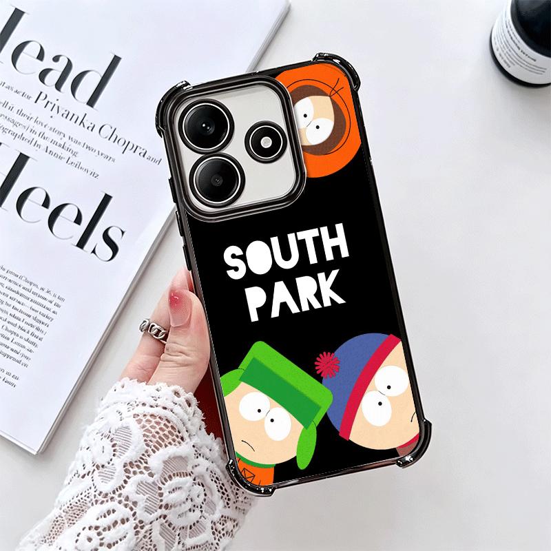 Cartoon S-South P-Parkes Soft Phone Case For Xiaomi Redmi Note 14 15 Pro Plus 13 12 11S 11T 5G 10 9S 9 Plating Anti-Fall Fundas