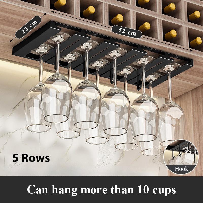 Stainless Steel Inverted Hanging Wine Glass Storage Rack