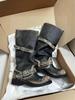 In Stock: Women's Two-Way Wear Heavy-Duty Distressed Knight Boots with Belt Buckle - Retro Style Outdoor Boots