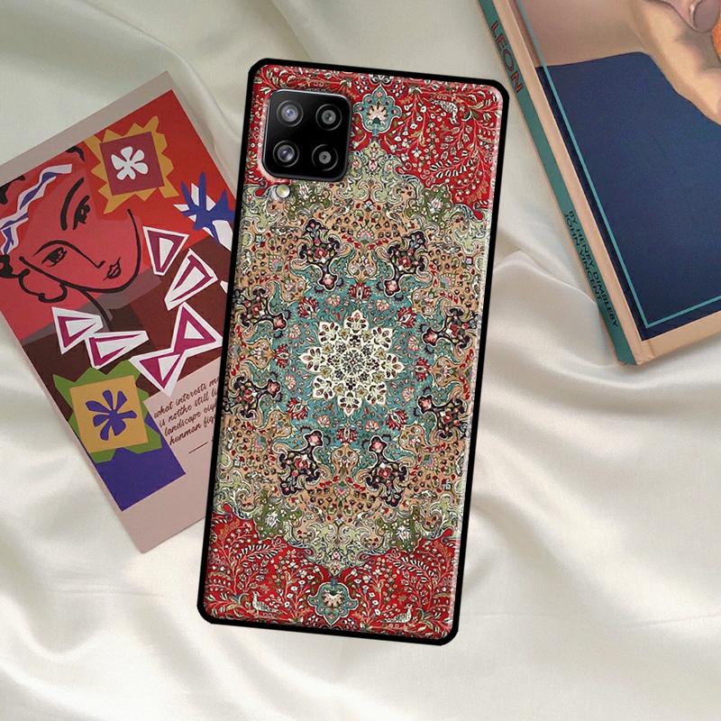 Persian Carpet Floral Pattern Case For Samsung Galaxy A54 A06 A05 A16 A26 A36 A56 A53 A32 A52 A33 A13 A55 A35 A15 A14 A34