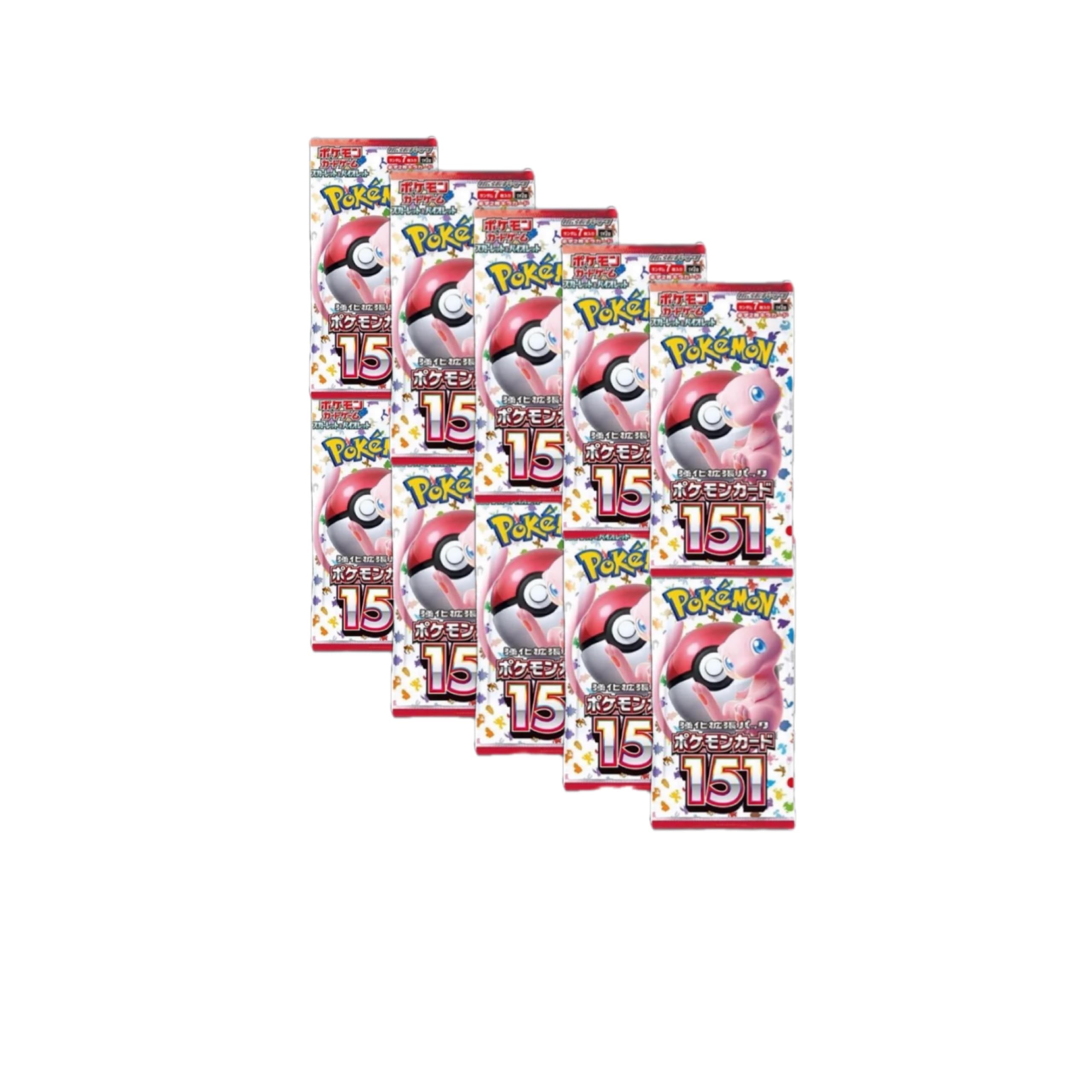 

Карточная игра Pokemon 10 упаковок японских 151 SV2a Booster Pack Карточки в (7 упаковок)
