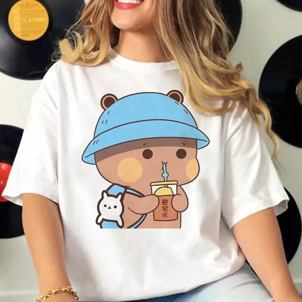 Bubu and Dudu Cartoon Tee Women Manga Top Female Funny Clothes Short Sleeves T Shirt Harajuku Graphic Top Casual Tee