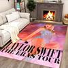 Taylor Swift's Vibrant Stage Performance rug for living rooms, bedrooms, home décor, and as gifts.