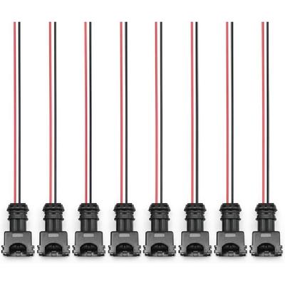8 Pack Fuel Injector Connector Plug Harness, Replacement for 4.6L 5.0L 5.4L 5.8L