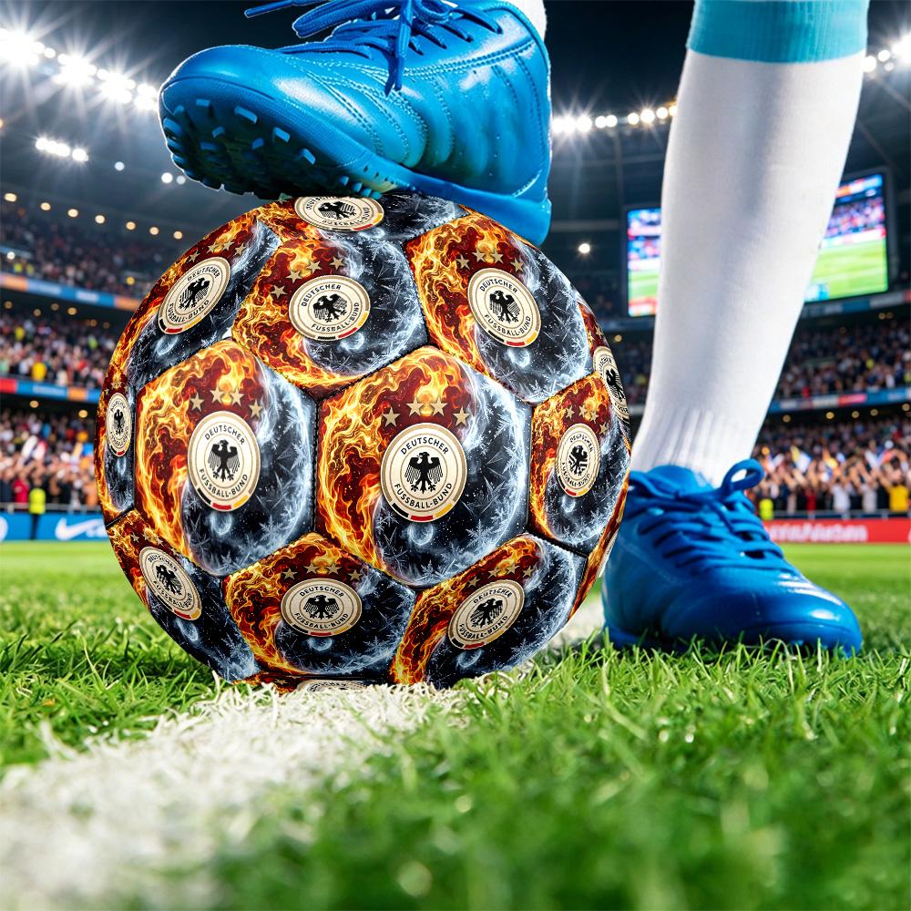 Germany Football Printed Size 5 Soccer Ball Wear Resistant Standard Adult Training Football Fan Gift for Indoor Outdoor Match Sports