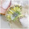 Stylish Yellow Pet Dog Princess Dress, Handmade Floral Bow Outfit for Small Dogs, Premium Apparel for Pet Events & Photoshoots