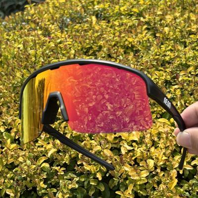 Neon Radbrille Outdoor-Sportarten Fahrrad Sonnenbrille UV400 Herren MTB Radbrille Damen Rennrad Sonnenbrille