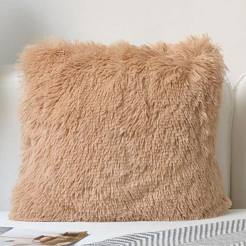 Nordic Plush Pillow Cover Modern Simple Crystal Plush Soft Comfortable Solid Color Cushion Cover Cushion Cover