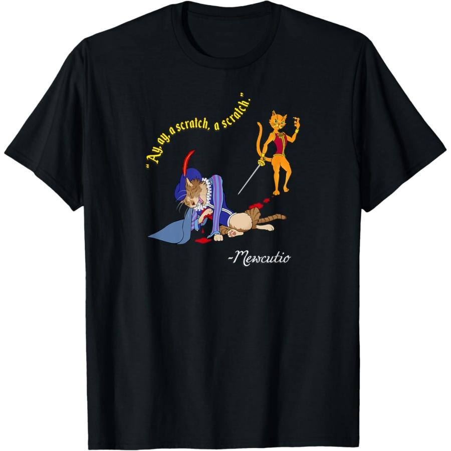 

Tybalt & Mercutio Cat Shirt of Shakespeare s Romeo & Juliet T-Shirt XXXXXL чорний