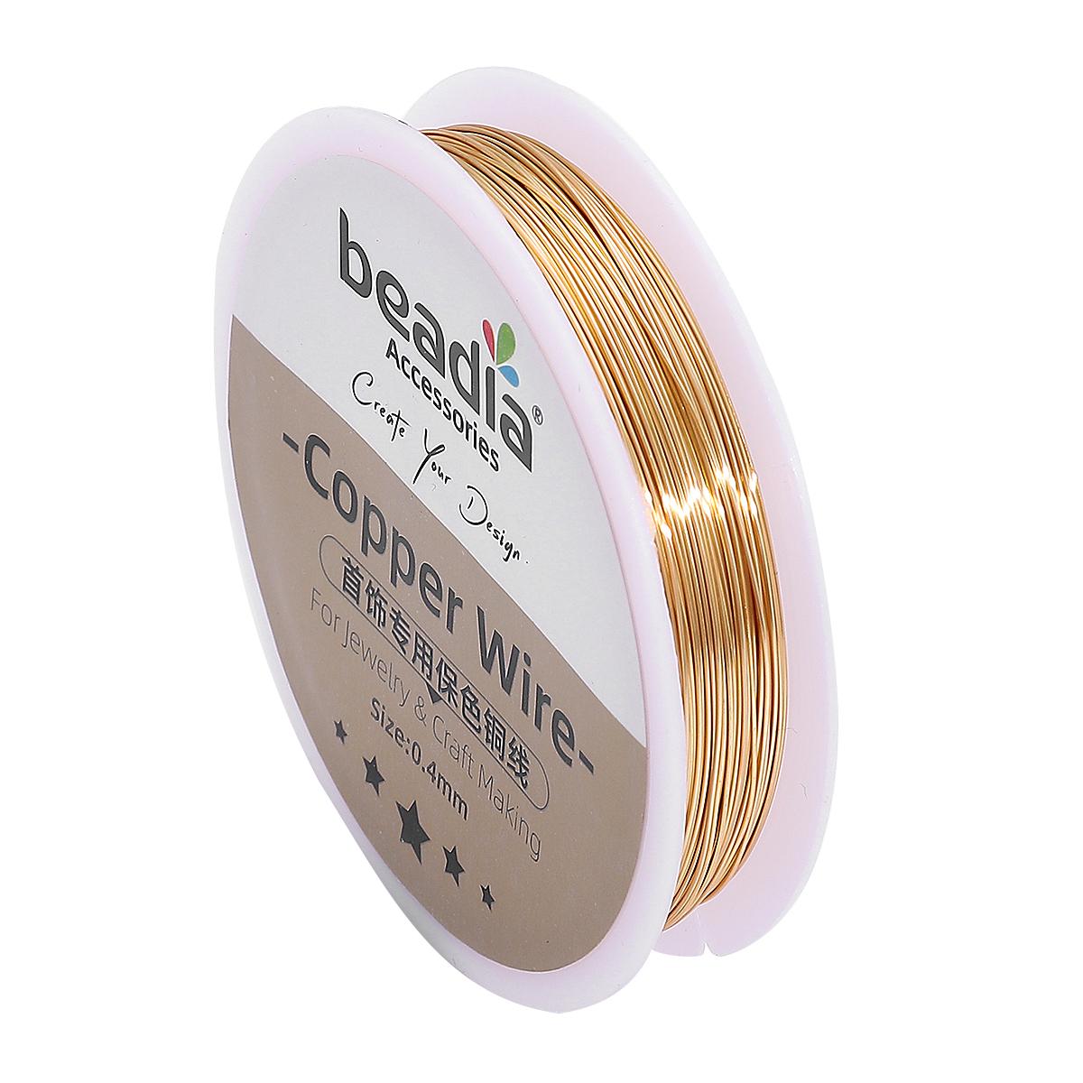 

8-50 метров/рулон, прочная медная проволока, бисерная проволока для изготовления ювелирных изделий своими руками, аксессуары 0.4mm 25meter золотистый