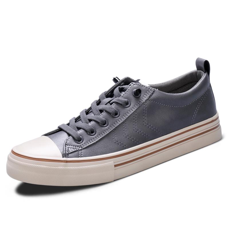 Fashion New Fashion Mens Casual Shoes Youth Teenage Leather Footwear for Men Lace-up Male Casual Sneakers Versatile Male Vulcanize Shoes