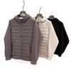 Men's 2025 Autumn/Winter Patchwork Hooded Warm Jacket - Casual and Versatile Outdoor Cardigan