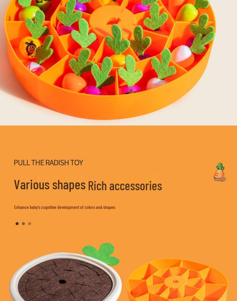 Educational Pull Radish Toy for Toddlers: Fine Motor Skill Builder for Ages 1-2