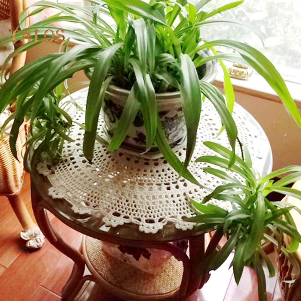 TLS Vintage háčkované bavlněné prostírání Hrnek podložky pod šálek Stolek Čaj Kávový polštářek