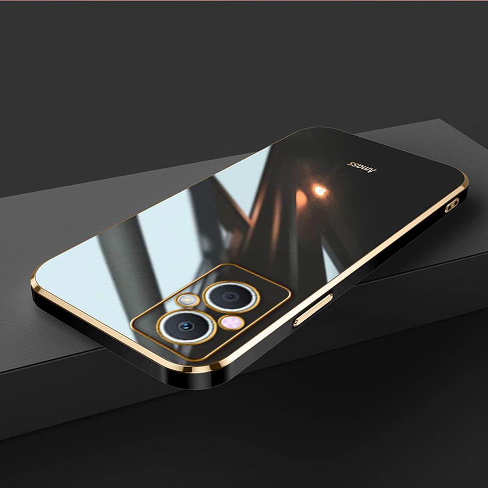 For OnePlus Nord N20 5G Case Luxury Square Plating OPPO Reno 7z 7 8 Lite F21Pro Phone Case ShockProof Silicone Back Cover Fundas