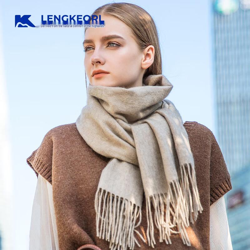 Lingke Women's 100% Wool Autumn/Winter Scarf
