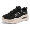 Tênis Esportivos Masculinos Casual Estilo de Rua Plataforma Tênis Estudantes Tamanho Grande Preto Tênis de Skate Aumento de Altura