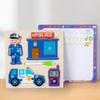Children's 3D Wooden Jigsaw Puzzle & Drawing Board - Educational Vehicle & Figures Cognitive Toy.