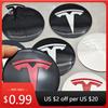 Autosticker 40 Stuks 56mm Auto Wielnaafdoppen Badge Sticker Embleem Decals Accessoires Voor Tesla Model 3 Model Y S Auto