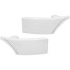 Pair White Front Left Right Side Bumper Filler Trim Panels Plastic Compatible for Toyota FJ Cruiser 2007-2014 5 2513-35100 52512-35100