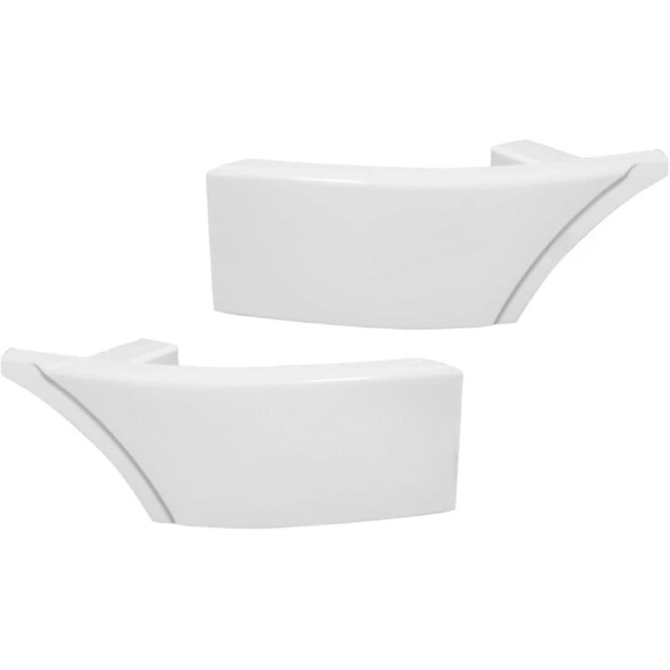 Pair White Front Left Right Side Bumper Filler Trim Panels Plastic Compatible for Toyota FJ Cruiser 2007-2014 5 2513-35100 52512-35100