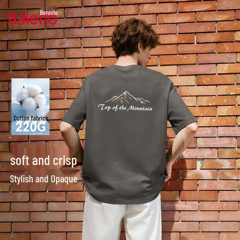Baleno Men s Pure Cotton Mountain Graphic Short Sleeve T-Shirt XL