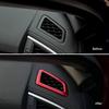 Dashboard Air Vent Wind Outlet Cover Trim Sticker for 10Th Gen Honda Civic 2016- - Red