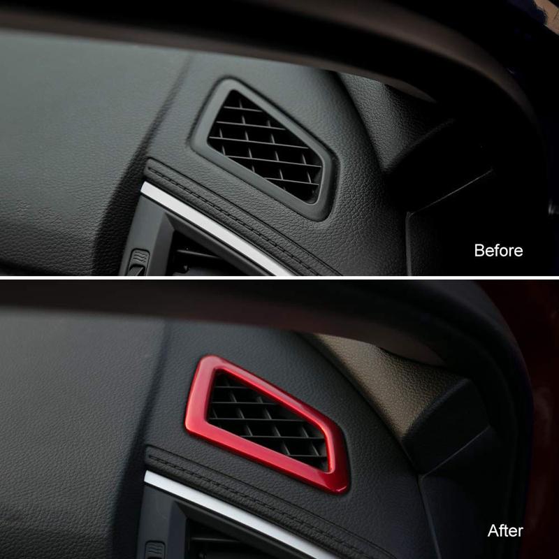 Dashboard Air Vent Wind Outlet Cover Trim Sticker for 10Th Gen Honda Civic 2016- - Red