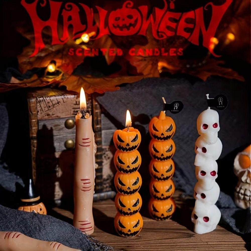 3D Silicone Molds Multi-Style Pillar Candle Molds Shapes Candle Molds  Halloween