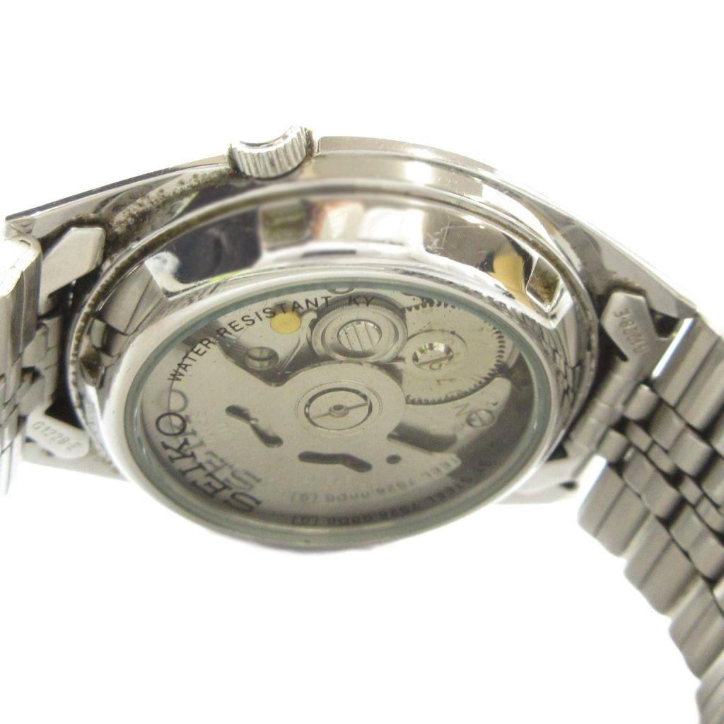 Used SEIKO SEIKO 7S26-00D Five 5 Watch Automatic Winding Calendar Date White Dial Silver GY11 /MQ