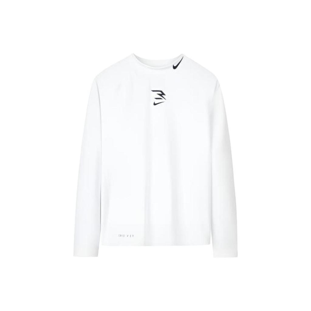 Nike T-Shirt Round Neck Reflective Logo Comfortable Long Sleeve Kids tops Pure-White NY2412084GS-003