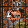 Raised Pattern Counter Halloween Ghost Pumpkin Reading Tracker Wooden Hanging Sign, Sliding Number for Book Read This Year, Progress Spooky Decor