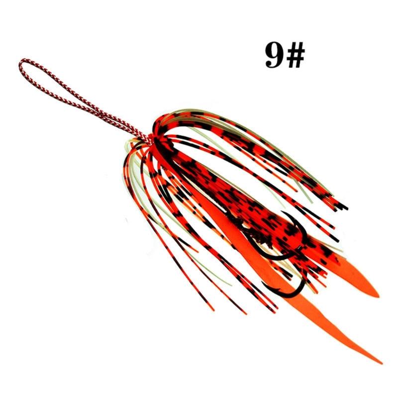 5er Pack Haken aus Kohlenstoffstahl mit doppeltem Jigging-Assist-Haken Salzwasser-Angelhaken Ersatzhaken Vertikale Jigs Köder Hakenset