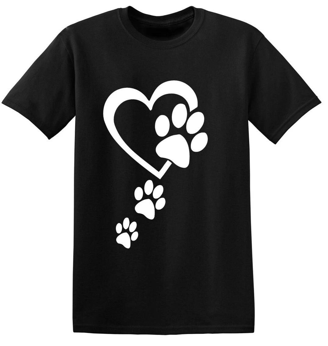 

PAW PRINT HEART - PET LOVERS DOG MOTIF Mens Womens Kids T-Shirt M
