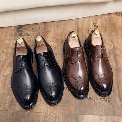 Designer Leder Original Brogue Business Herrenkleid Männermode Mokassins Formal Hochzeit Slipper Büro Oxford Schuhe Schuhwerk