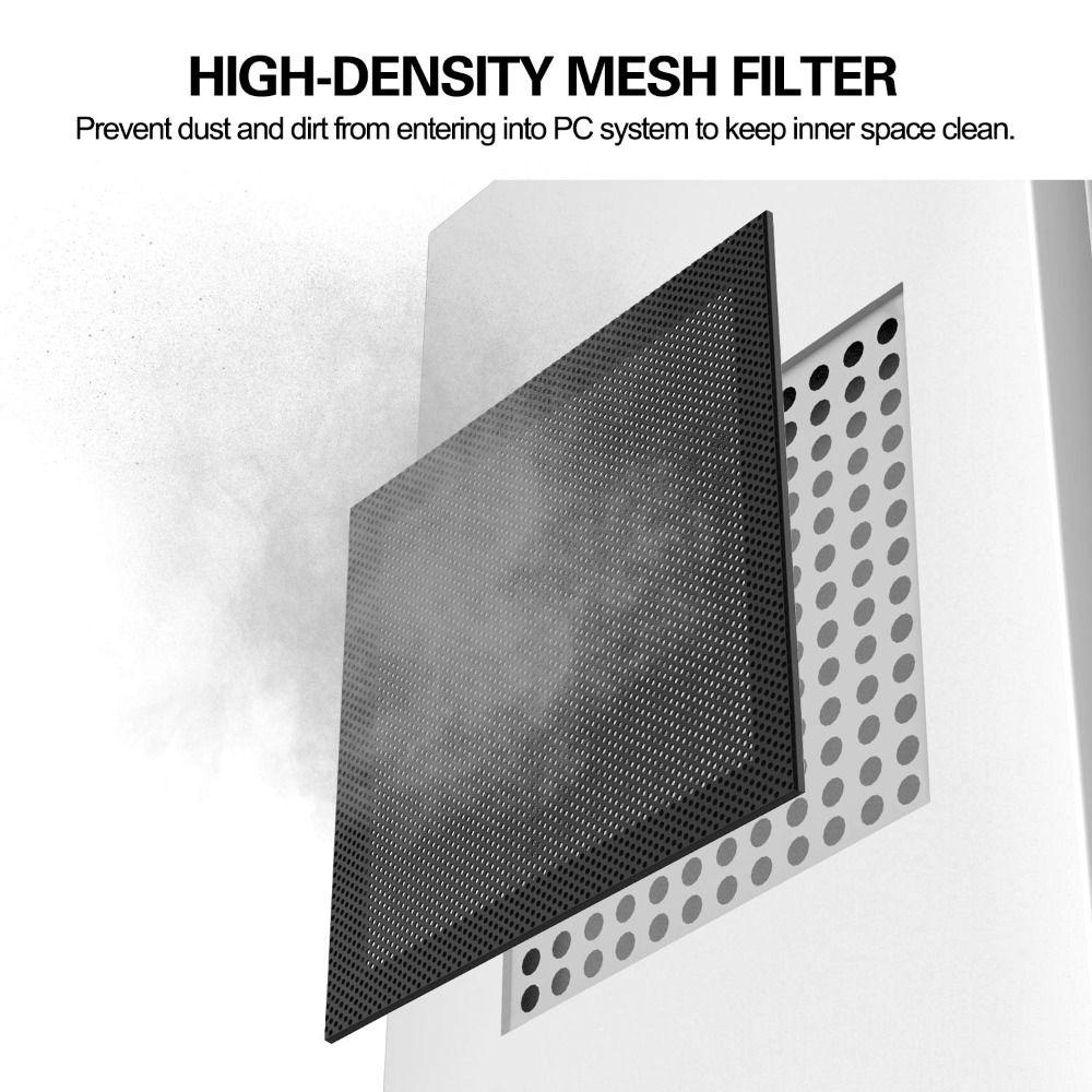 Schwarzes PC-Lüfter-Staubgitter PVC PC-Kühlerfilter Neue Computer-Lüftergitter Computer-Kühlerlüfter